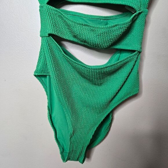 Aerie Green One Piece Full Coverage Swimsuit - Picture 3 of 7